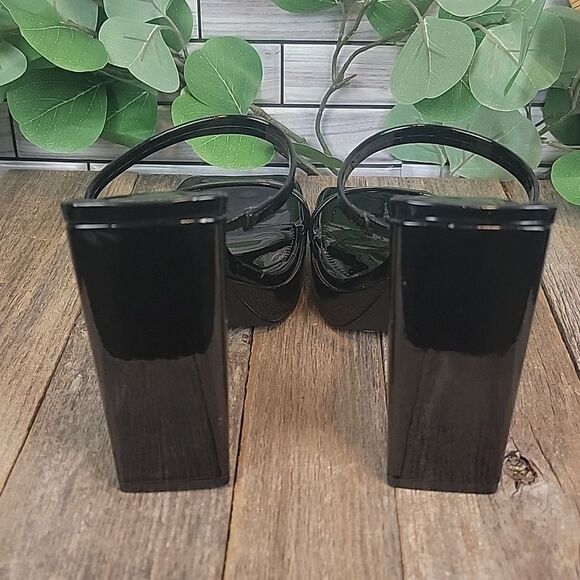 Forever 21 glossy square toe platform heels Size 10 - Picture 5 of 11